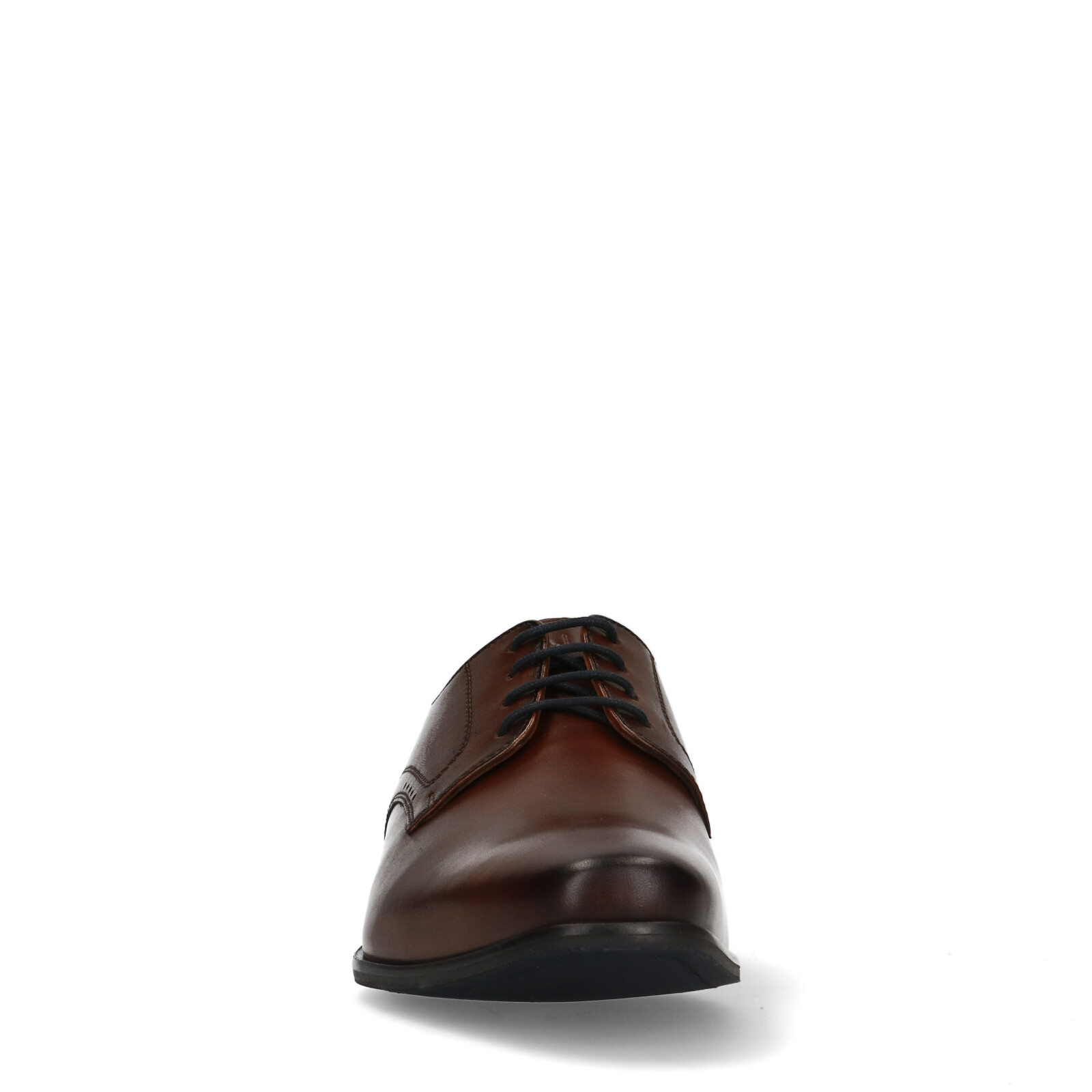 Cognac leren veterschoenen