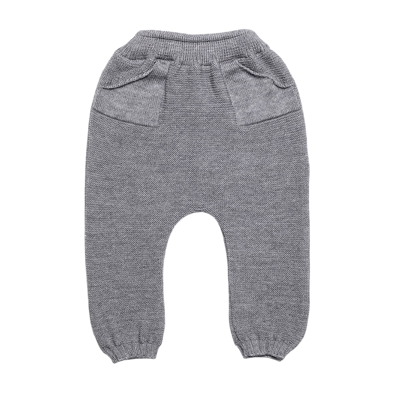 Baby Hose mit Taschen Grau-Mélange