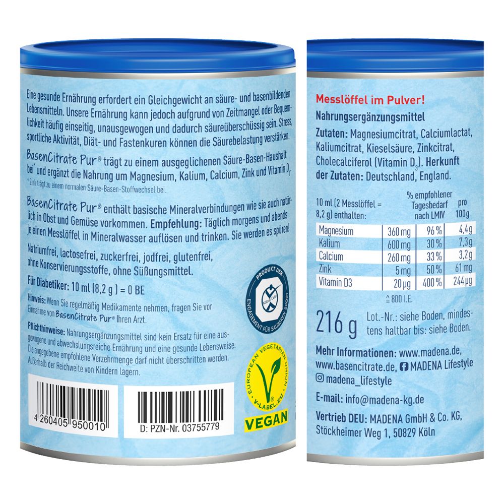 Basen Citrate Pur® Nach Apotheker Rudolf Keil