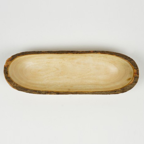 Baumrinden-Schale lang, Mangoholz, L 30 cm, B 11 cm, H 7 cm von fischer's lagerhaus