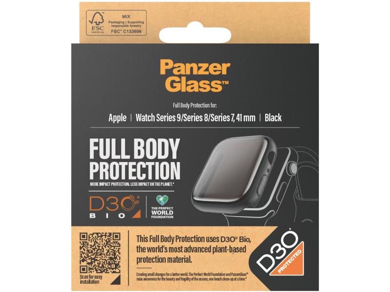 Panzerglass Full Body Apple Watch 2023 Series 9 41 mm Schwa Full-Body-Displayschutz D30 für die Apple Watch 2023 Series 9 41 mm