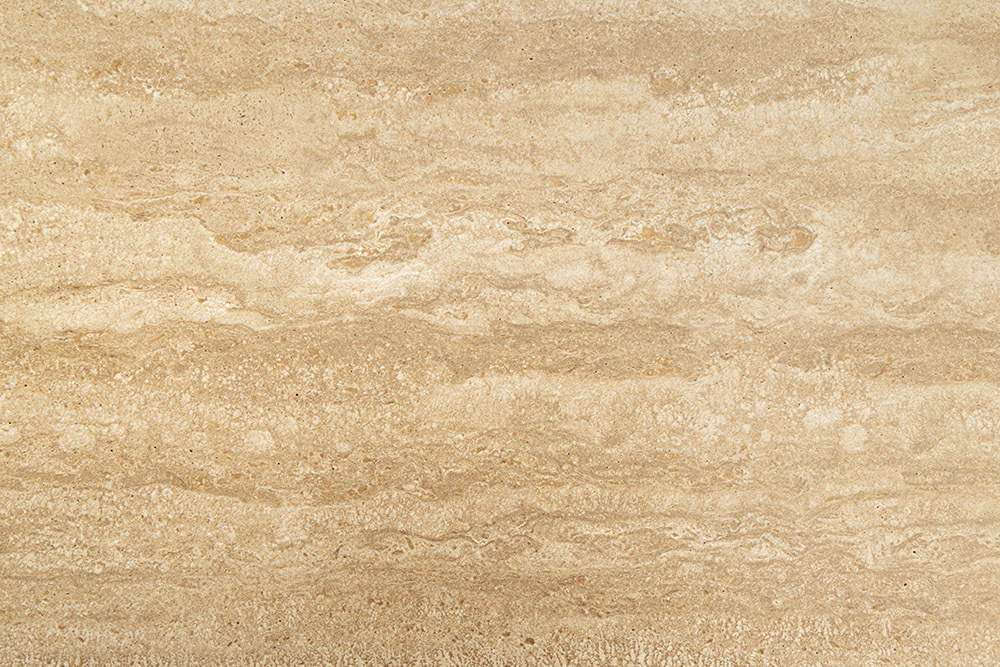 Design Nachttisch SAVOY 50cm grau beige greige Keramik Travertin Beistelltisch