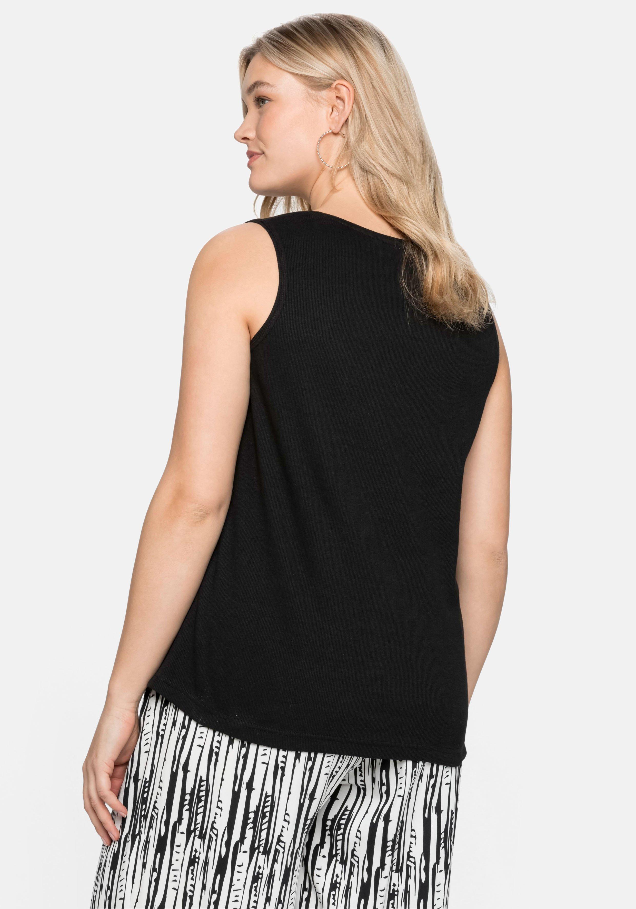 Tanktop in Ripp-Qualität mit Rundhalsausschnitt