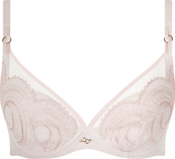 Chantelle Mystic Dream Plunge T-Shirt Bra Lyserød