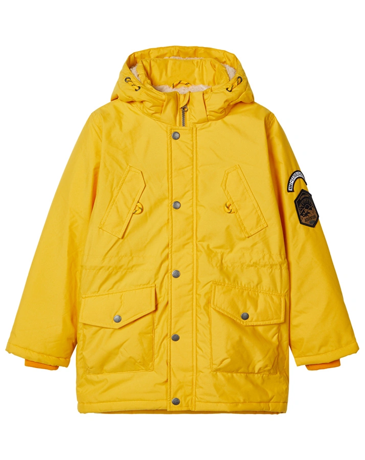 Winterparka NKMMACK in senf