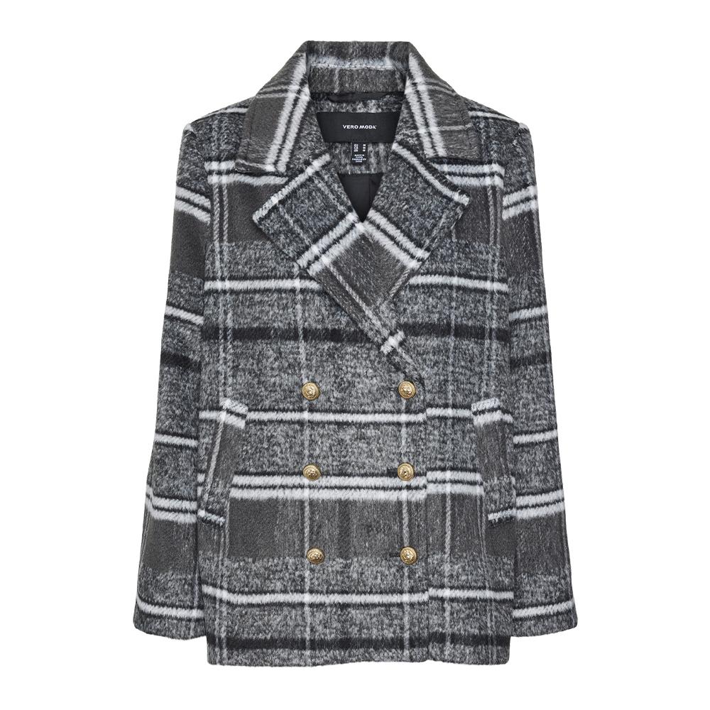 Vero Moda Manteau Gris à carreaux Femme Vero Moda Rose