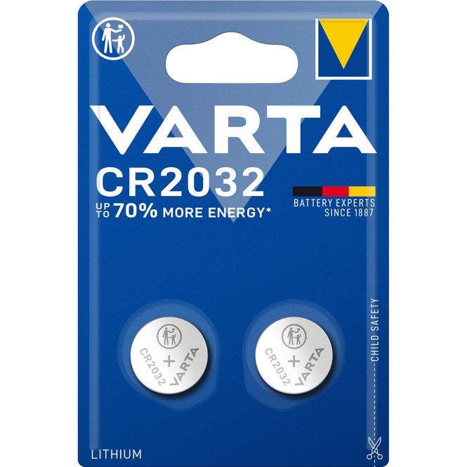 2 Knopfzellen - Varta CR2032