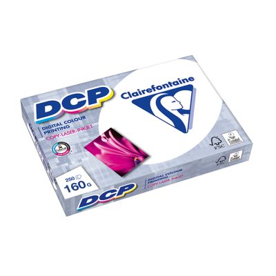 Clairefontaine DCP - Papier ultra blanc - A4 (210 x 297 mm) - 160 g/m² - Ramette de 250 feuilles