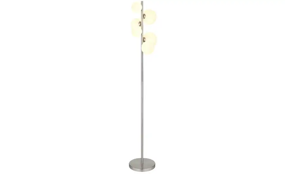 Stehleuchte 28 cm 29,5 cm edelstahlfarben, Weiß