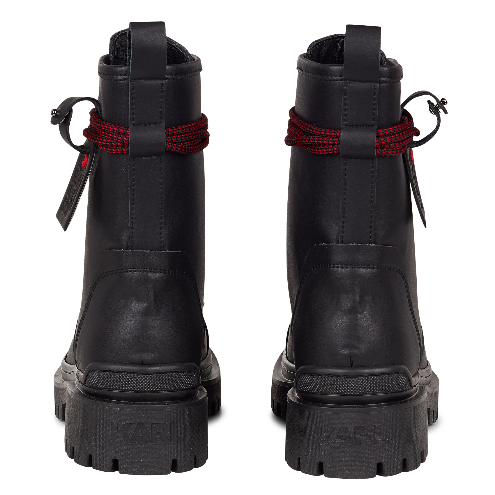 BIKER - Bottines bout rond en cuir | Noir