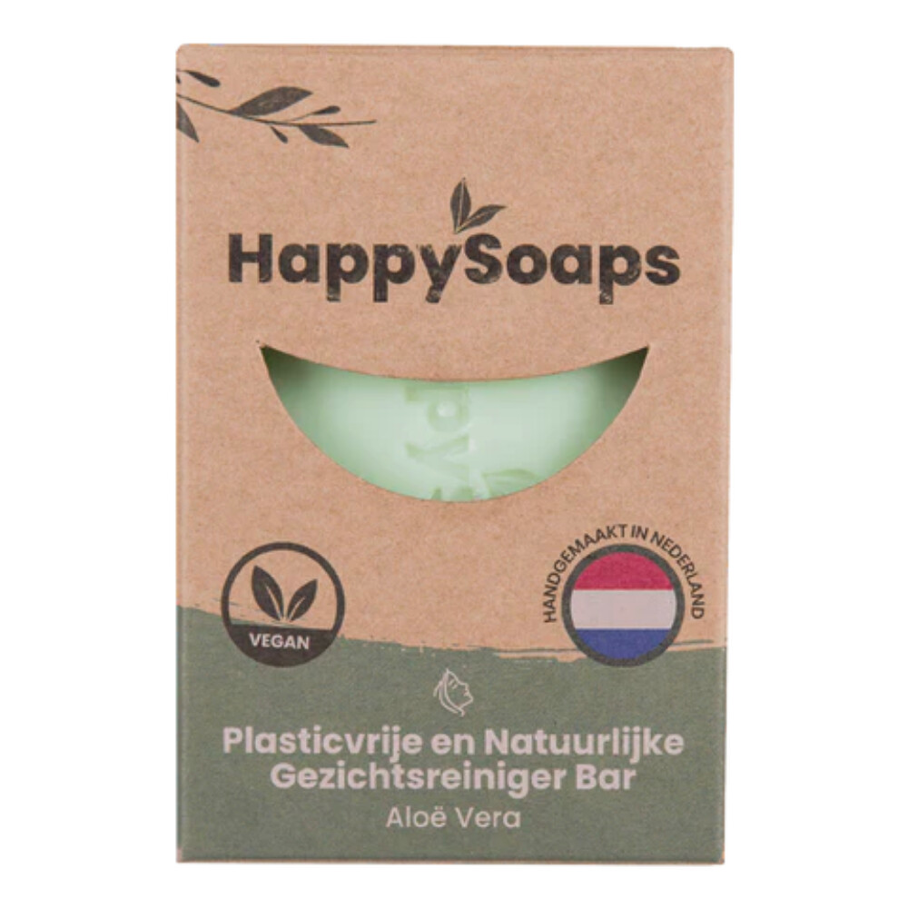 HappySoaps Gezichtsreiniger Bar Aloë Vera70 gr