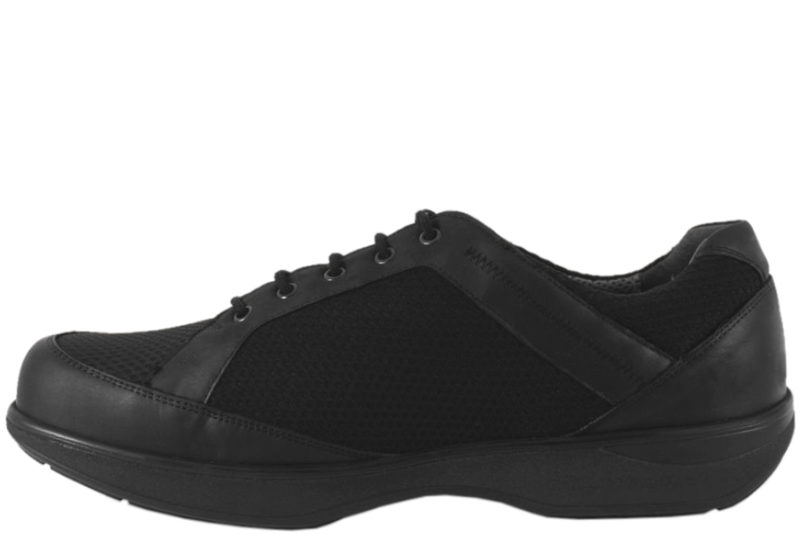 NEW FEET SORT SKO I OLIEIMPRÆNERET SKIND