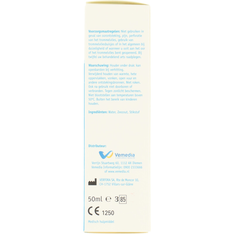 Otalgan Oorspray hygiëne
