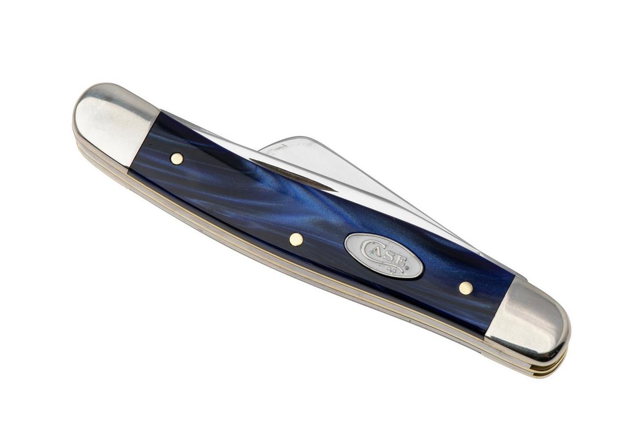 Case Medium Stockman 23448 Smooth Blue Pearl Kirinite 10318 SS, zakmes