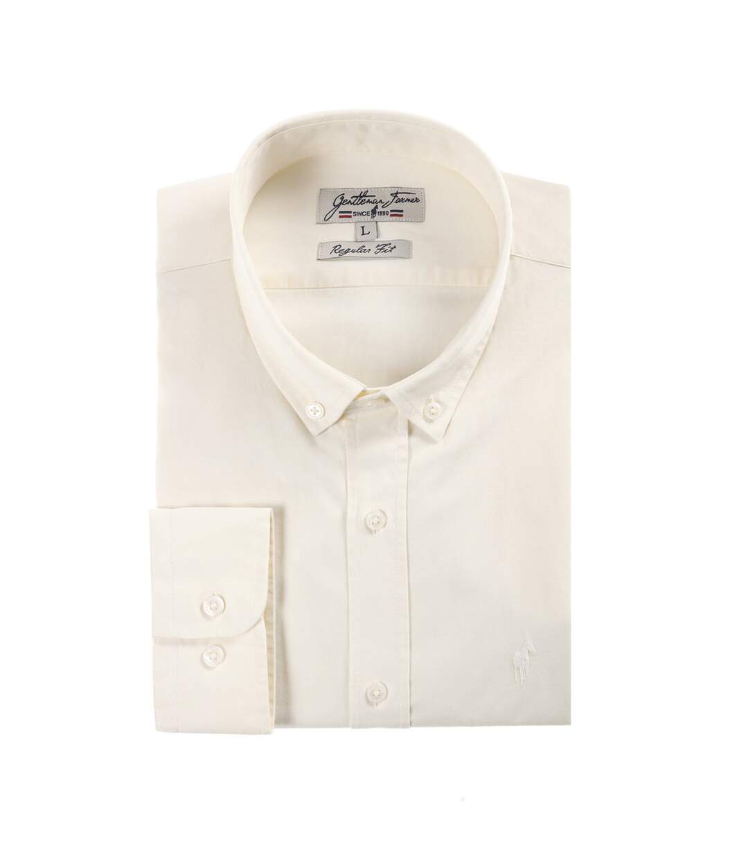 Chemise manches longues col boutonné coton COST