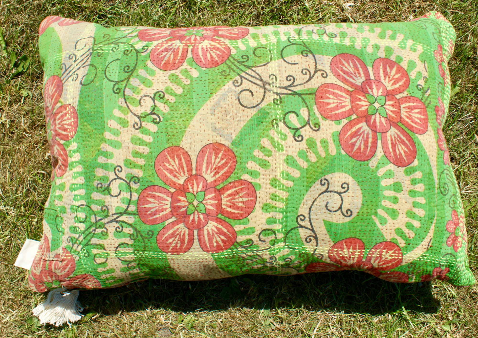 Kussen Kantha vintage 40x60 cm Green