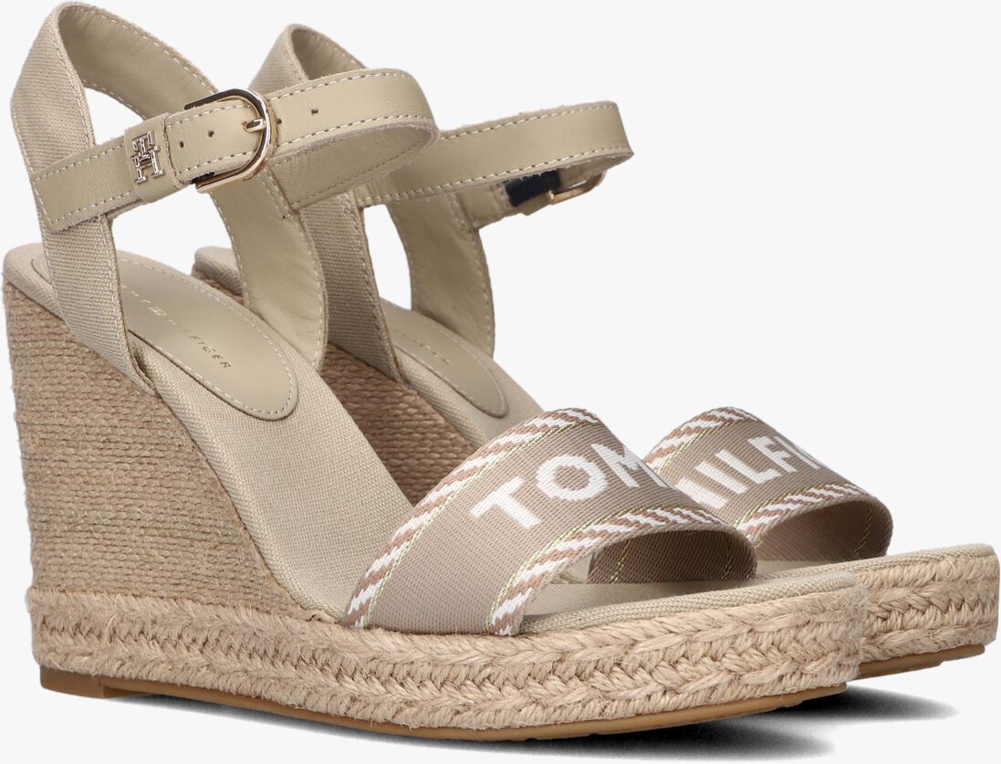TOMMY HILFIGER beige tommy hilfiger sandalen seasonal webbing wedge