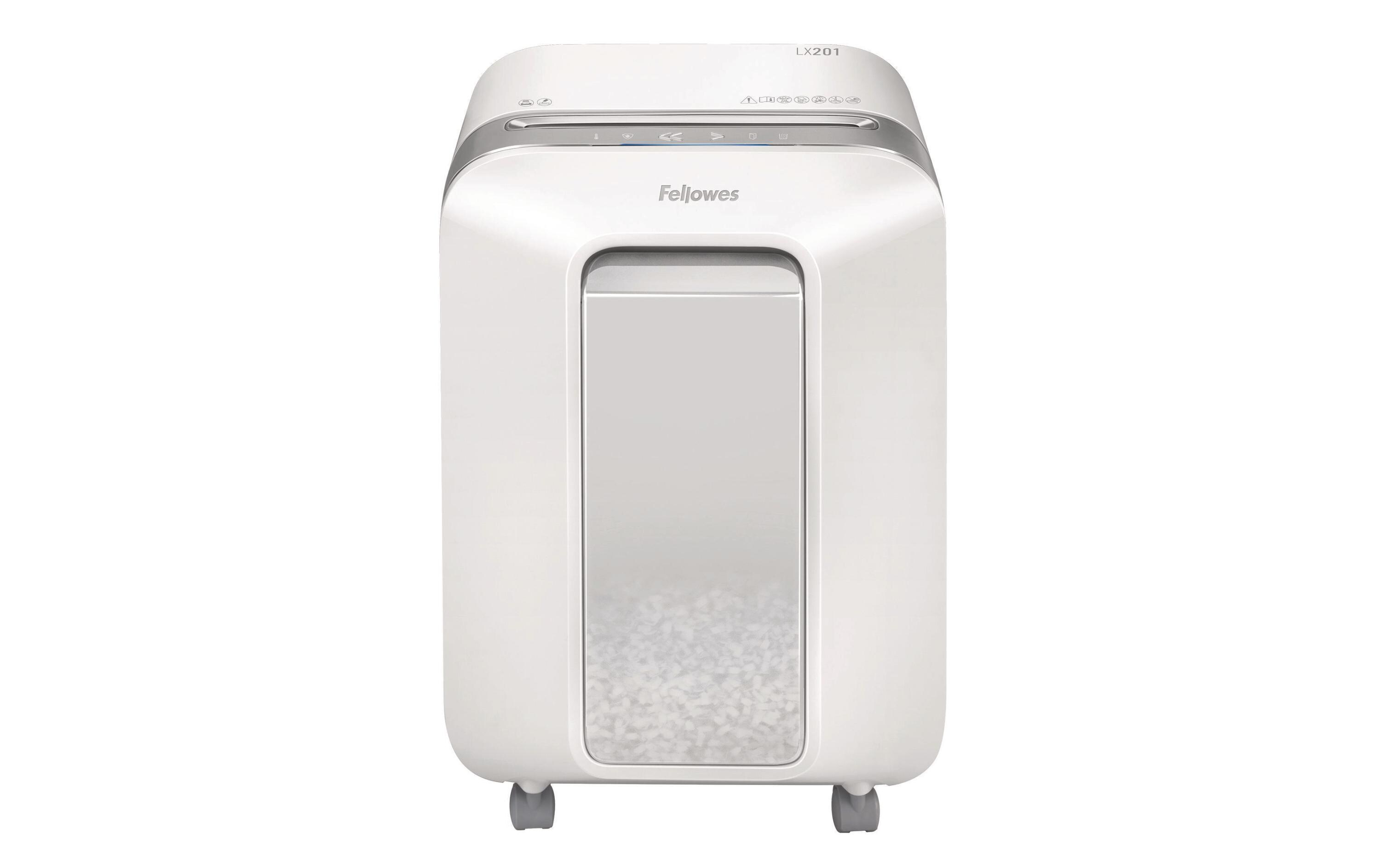Aktenvernichter LX201 P-5, 12 Seiten, Weiss<br>Papierschredder