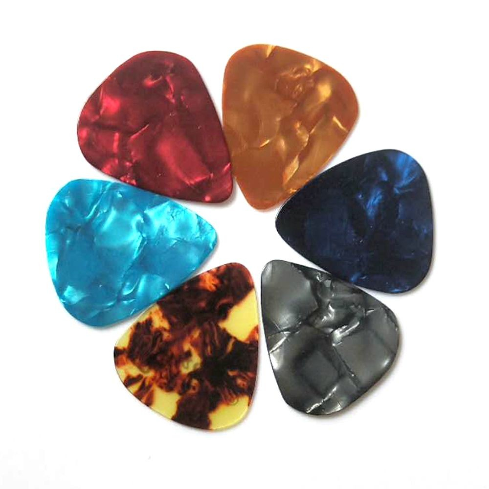 (16er Set) Gitarren Plektrum Musik Celluloid Pick Saiten Plektren - Bunt