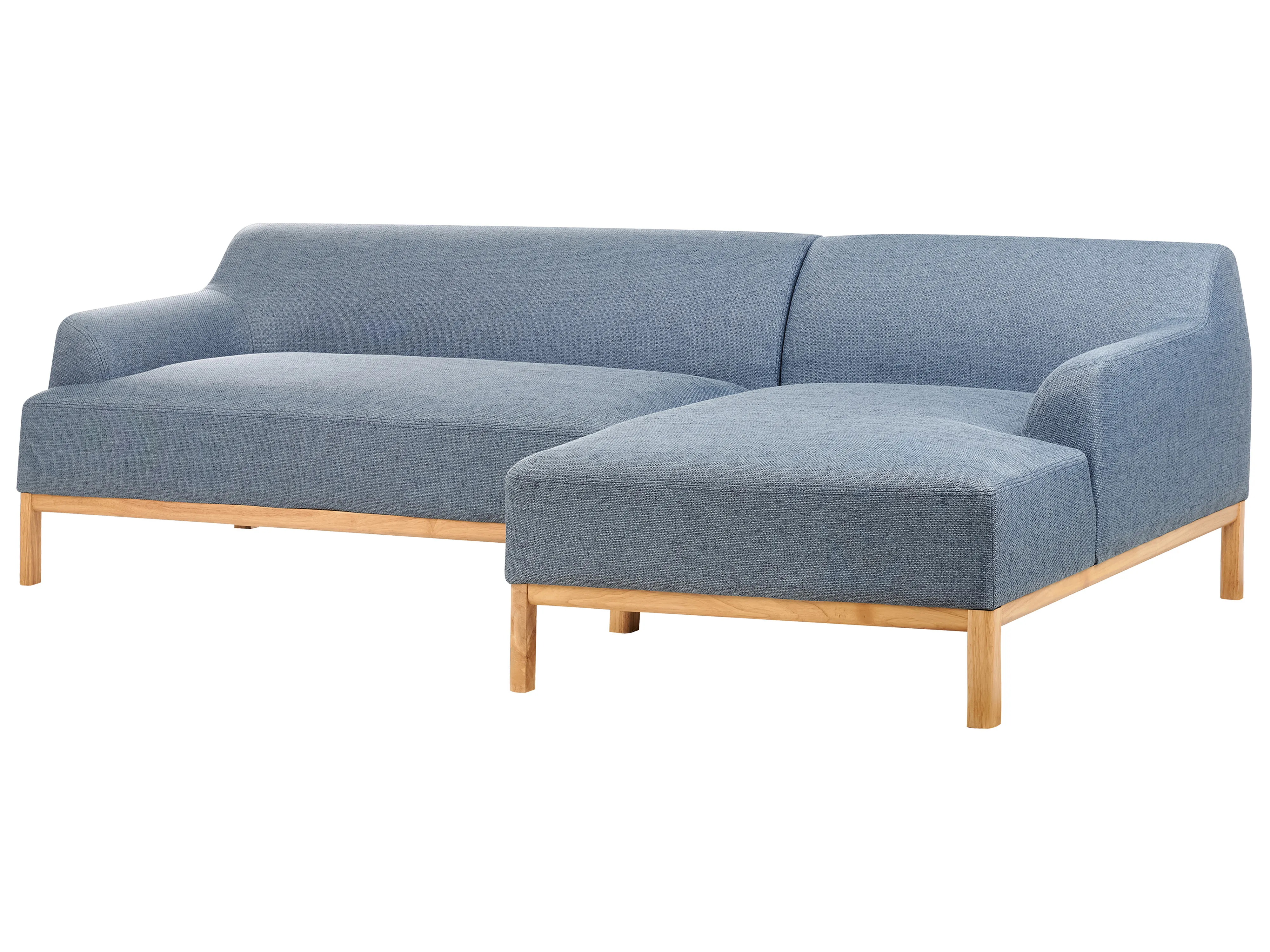 Hoekbank 3-zits SOSJO Stof Blauw linkszijdig