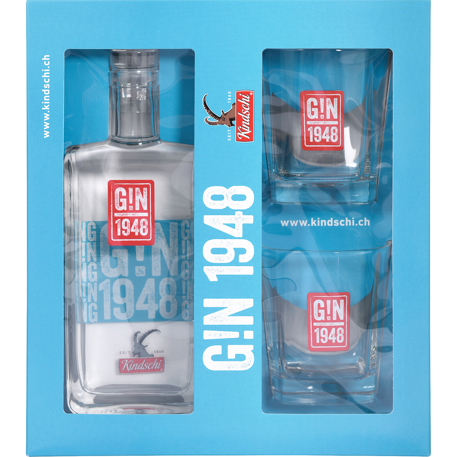 Gin 1948 35 cl mit 2 Gläser