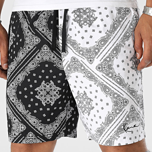 Short Jogging Small Signature 6013399 Blanc Noir Bandana