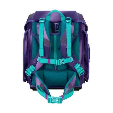 Scout Schulranzen-Set Genius Exklusiv Superflash Purple Magic, 4-teilig