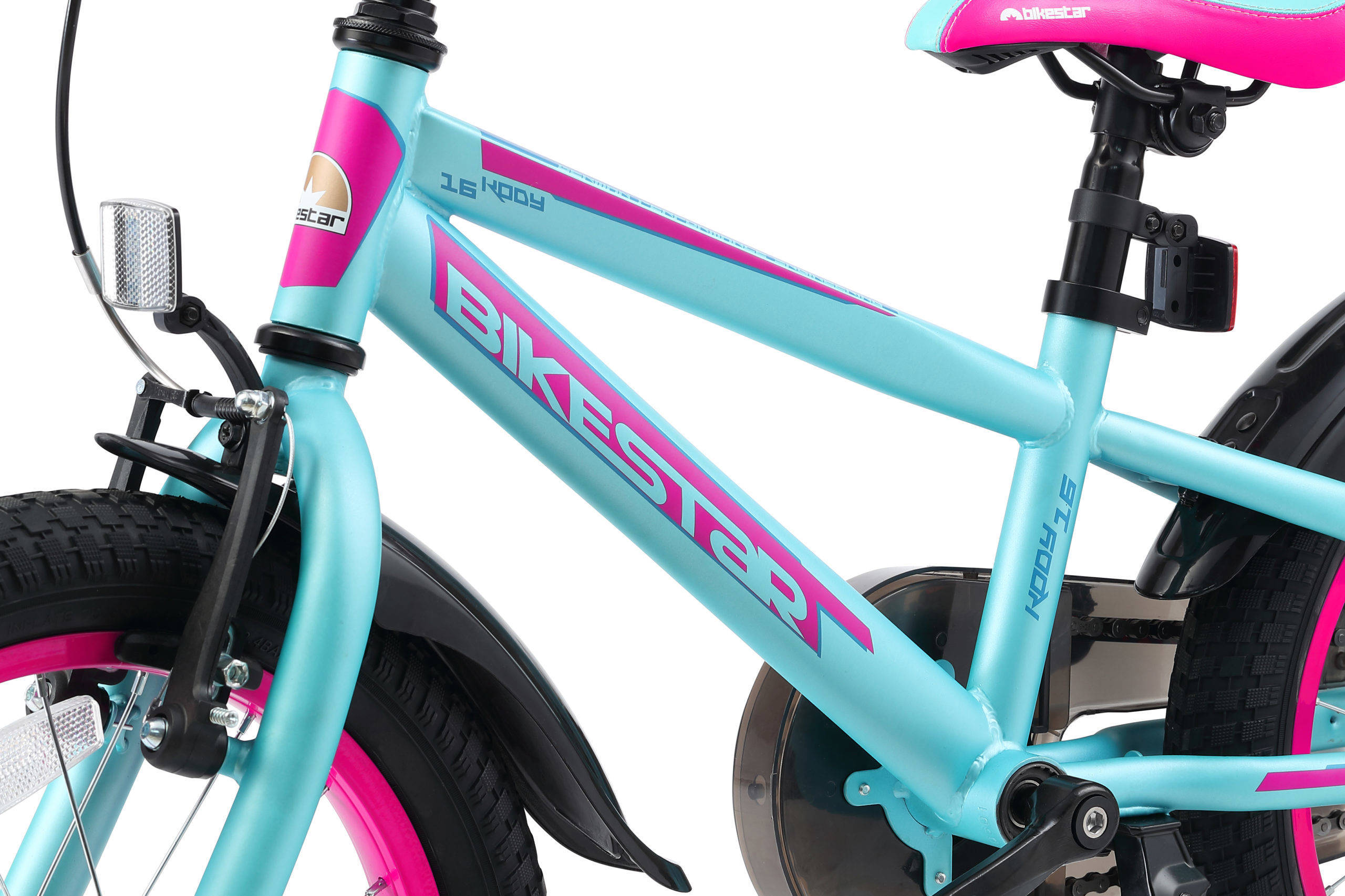 BikeStar Urban Jungle kinderfiets 16 inch paars /turquoise