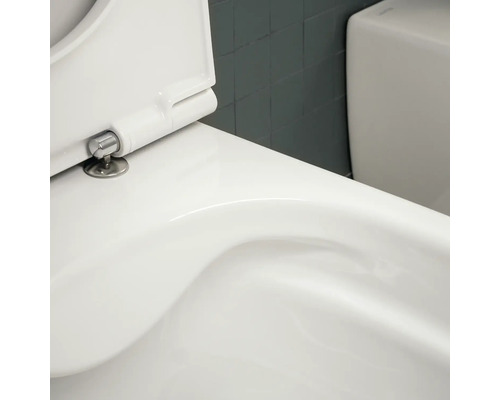 LAUFEN wandclosetset LUA, randloos, glanzend wit met toiletzitting H8660800000001