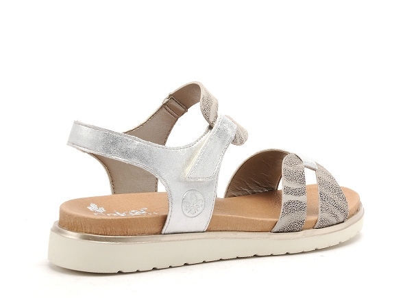 Rieker nu pieds plats femme v5069 argent