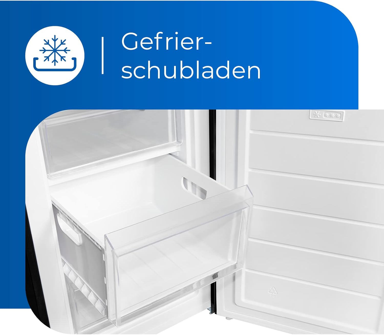Exquisit Gefrierschrank GS81-040C schwarz | 87 l Nutzinhalt | Türanschlag wechselbar | 4 Sterne Gefrieren