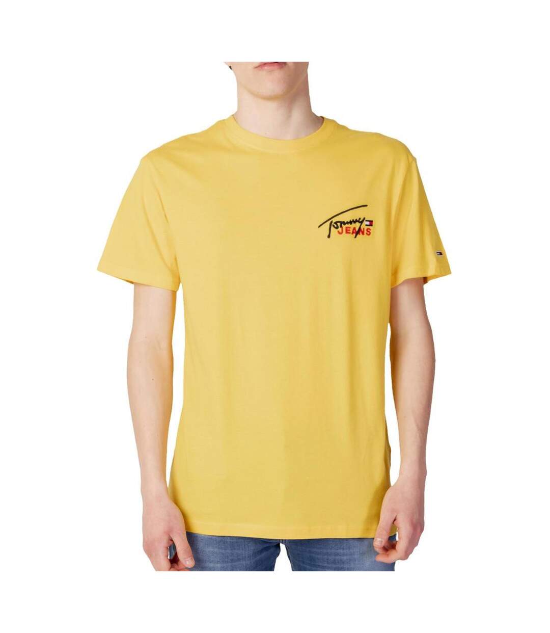 T-shirt Jaune Homme Tommy Hilfiger Graphic Sig