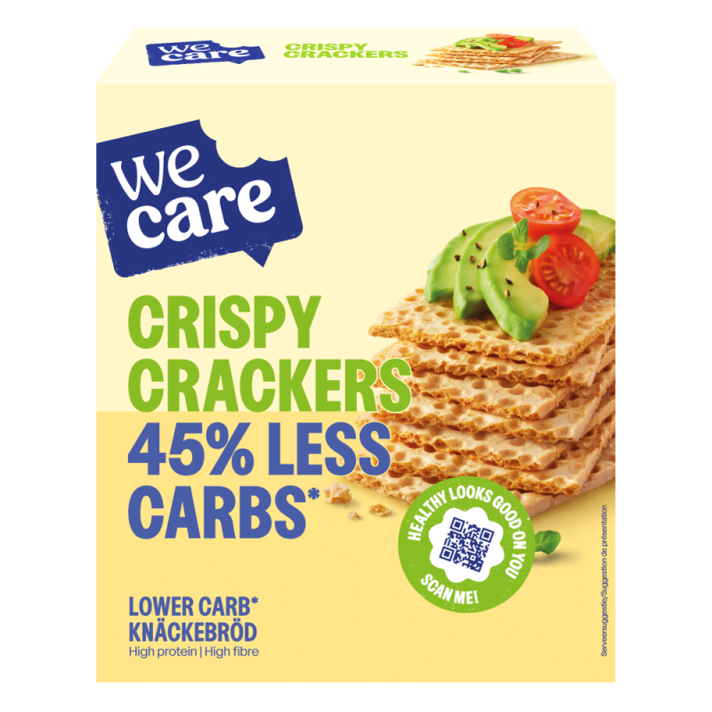 WeCare Lower Carb Crispy Crackers 1x100gr