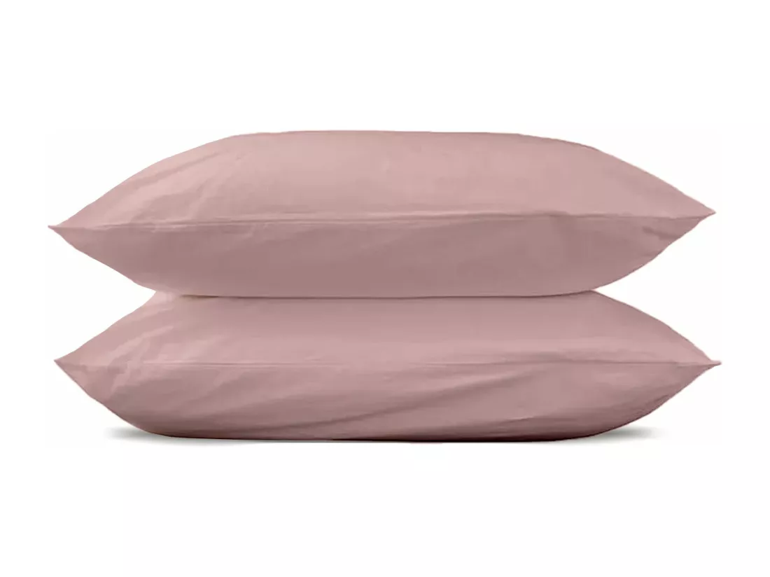 Taie d'Oreillers 50x70 cm - Rose Pâle - 100% percale de coton - Morphea