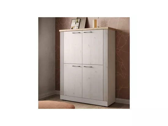 Vaisselier 4 portes Chêne Blanc - PAESE