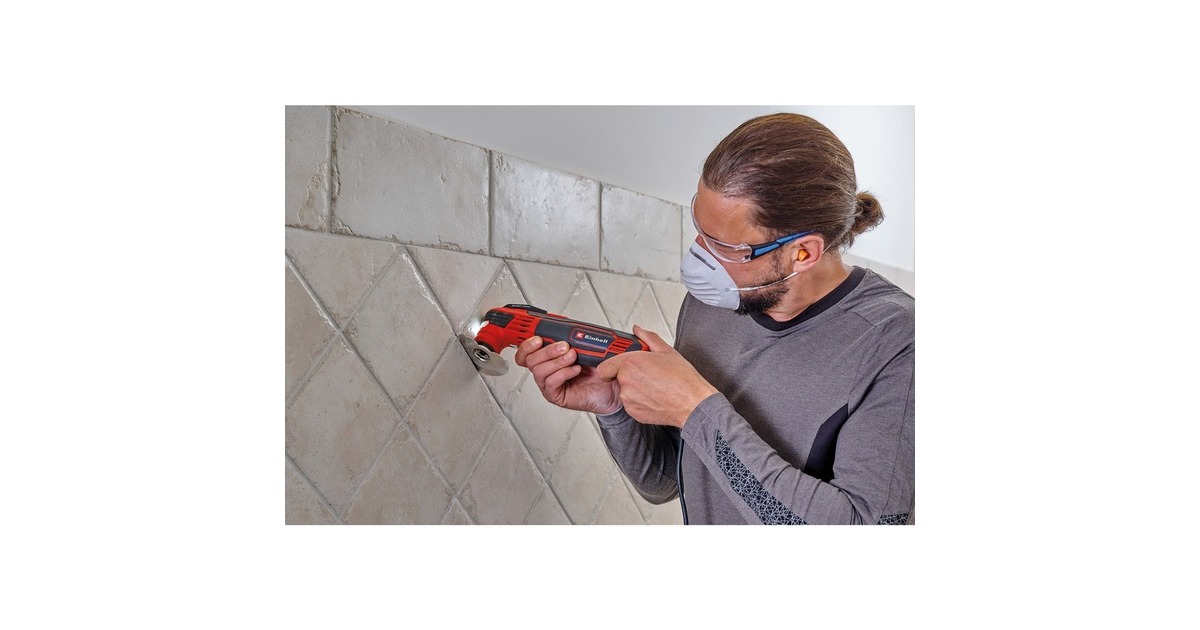 EINHELLTE-MG 350 EQ Multitool multifunctioneel gereedschap  (Rood/zwart, Incl. koffer, invalzaagblad en schuurpapier)