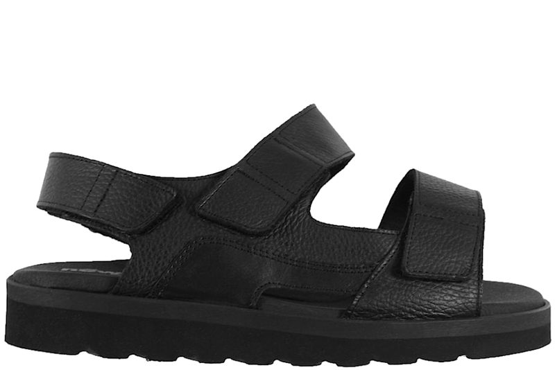 NEW FEET SANDAL I SORT GLAT SKIND