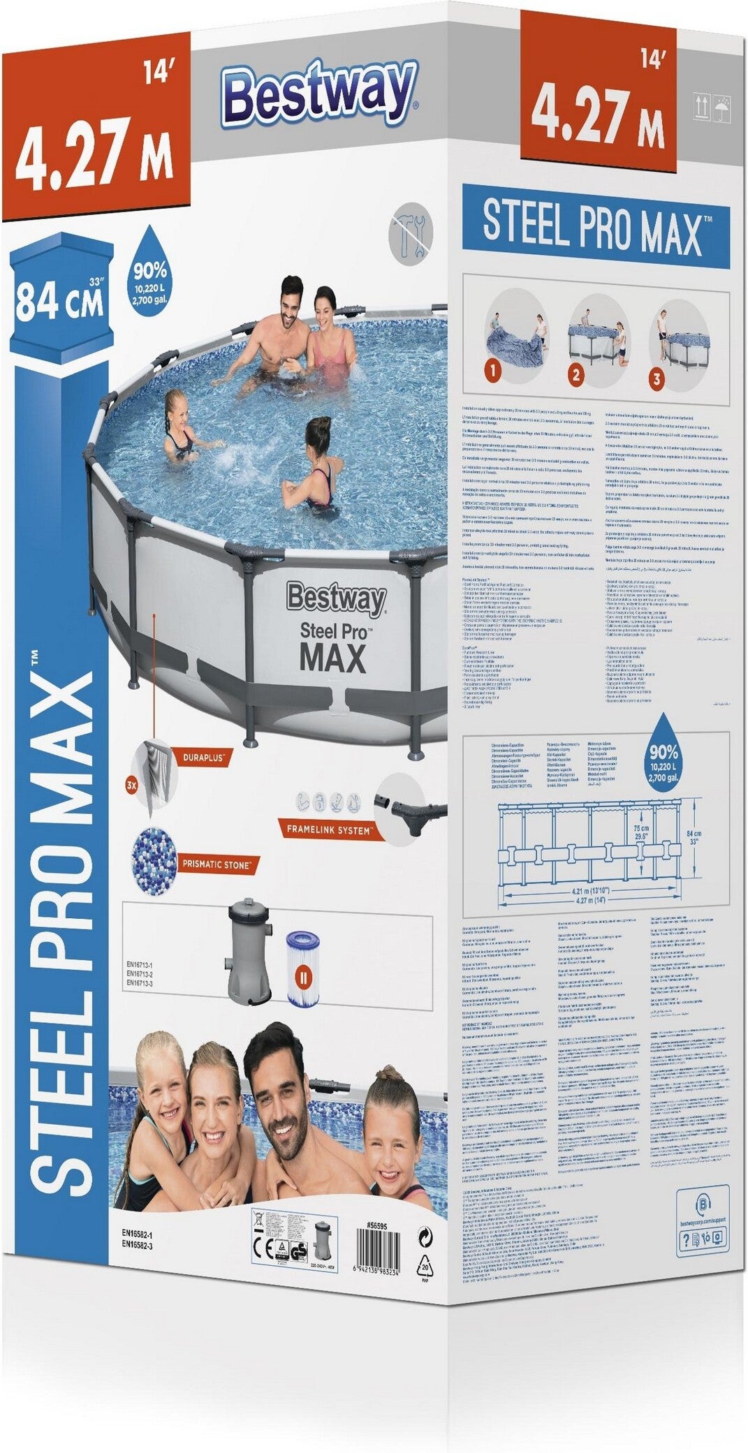 Bestway frame zwembad Steel Pro Max met pomp D 427 H 84 cm