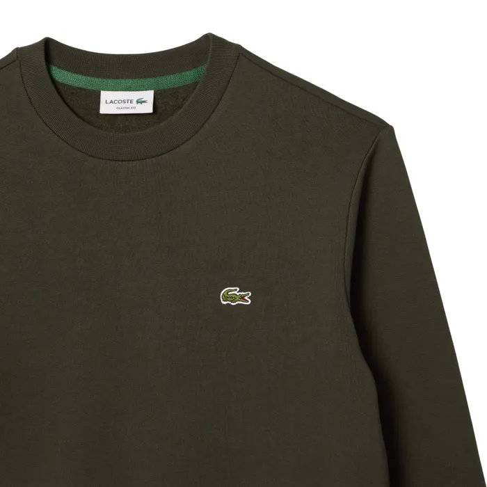 Lacoste Bio Cotton Fleece Crew Sweater Heren