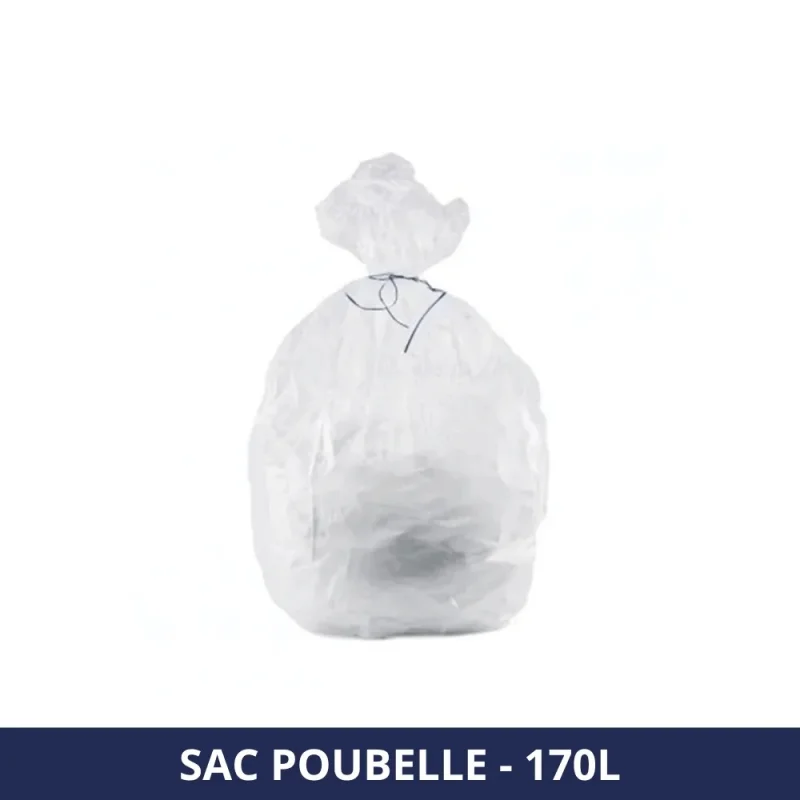 FILFA FRANCE - Sac poubelle 170L - Transparent - x100 sacs
