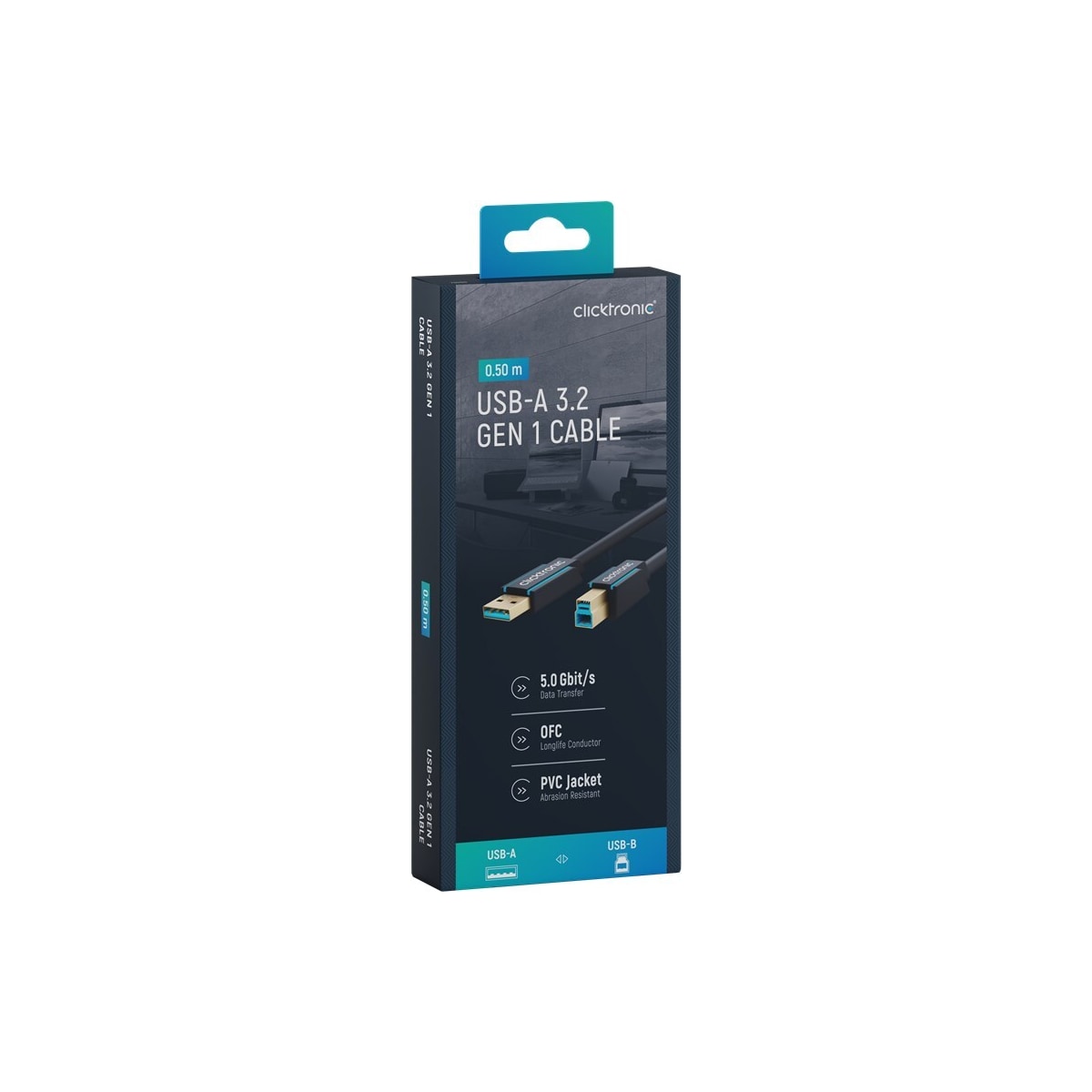 Adapterkabel fra USB-A til USB-B 3.0