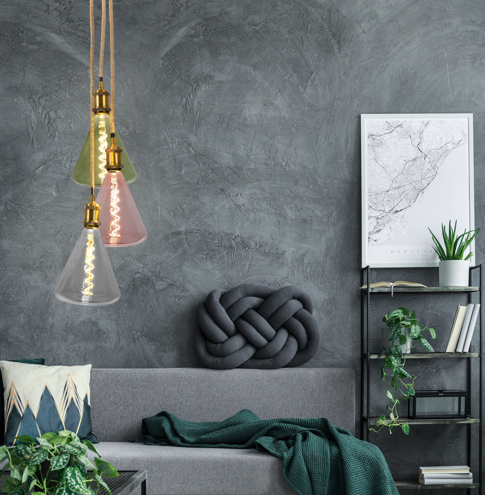 LED-Leuchtmittel DILLY - grün - 4 Watt - E27 - warmweiß