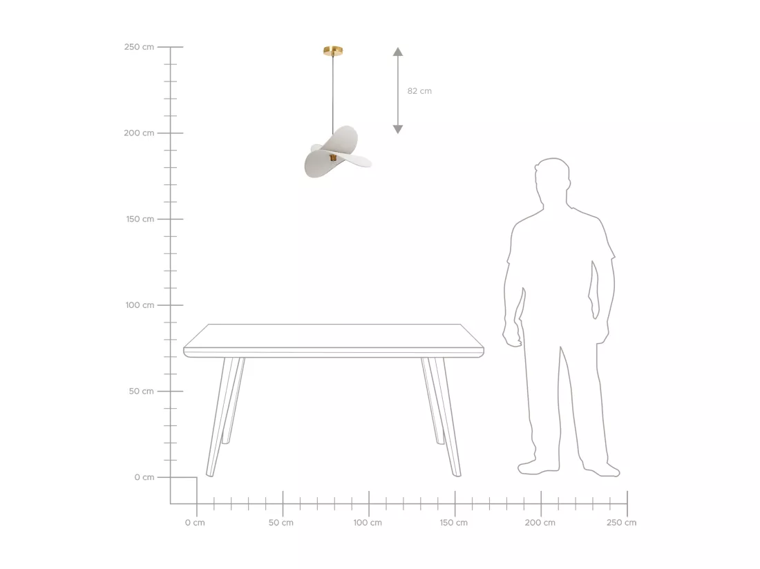 Lampe suspension MASCOTA Lin synthétique Gris clair
