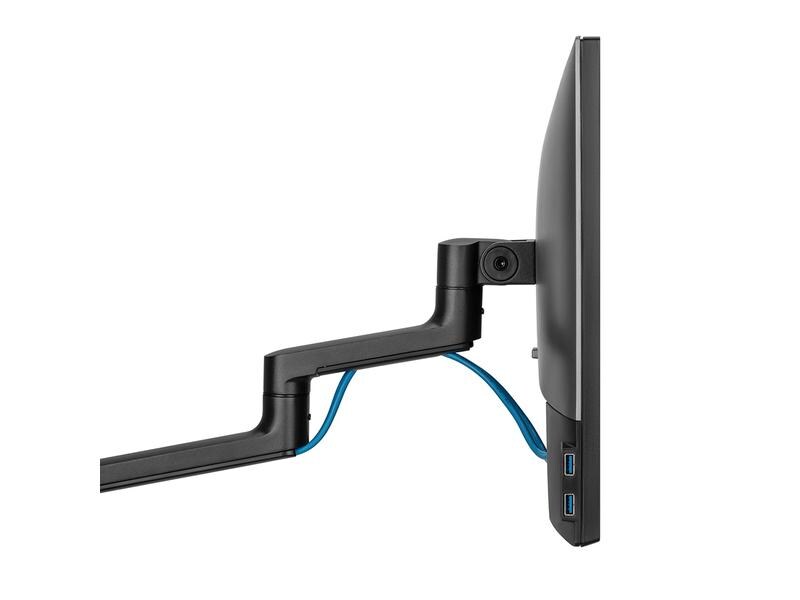 NEOMOUNTS Tischhalterung DS60-425BL2 bis 8 kg – Schwarz Full-Motion-Tischhalterung für zwei 17-27