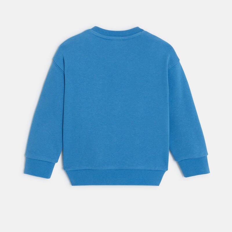 Sweat bébé garçon bleu en coton recyclé Catimini Bleu