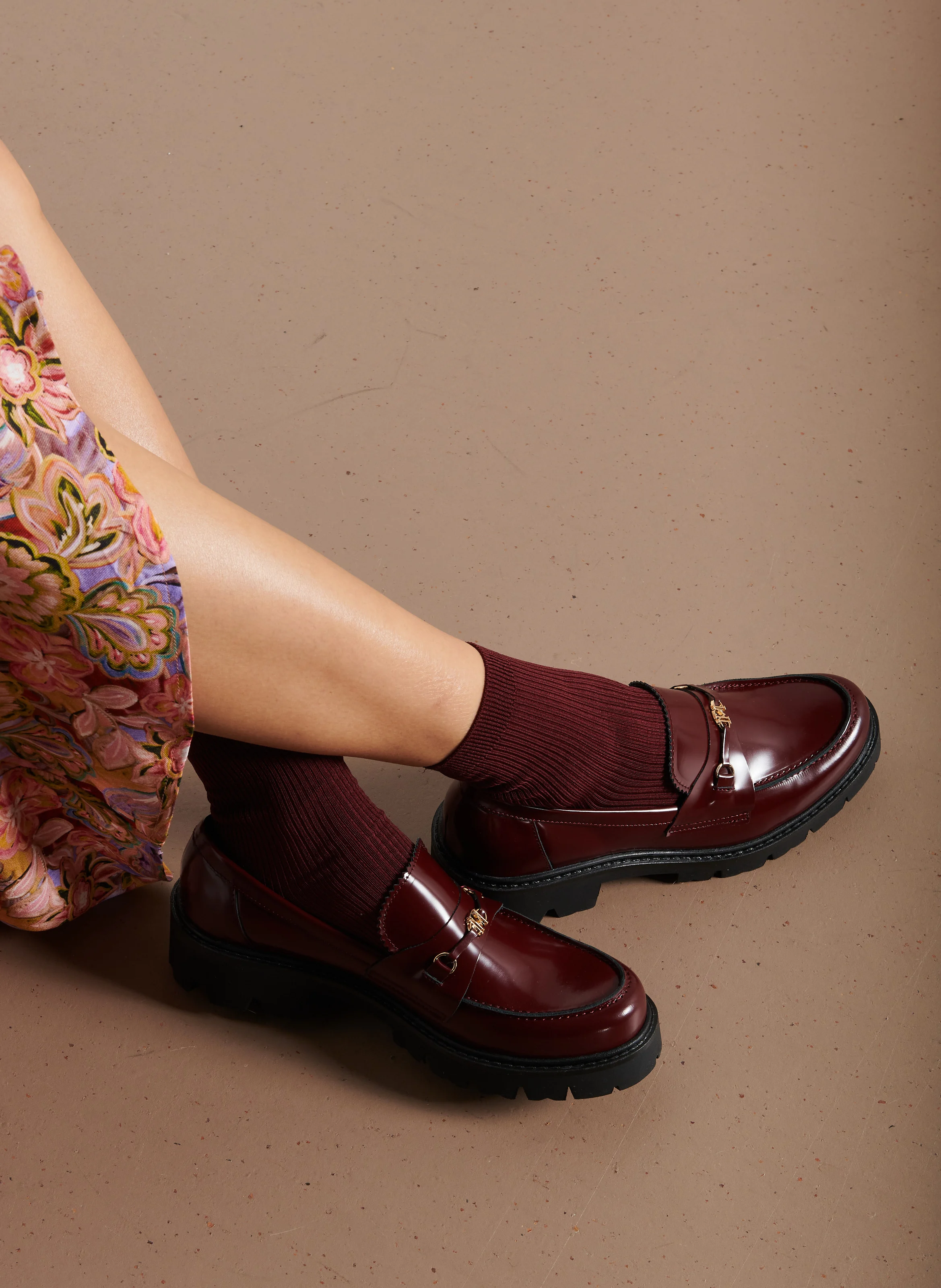 Mocassins en cuir | Rouge
