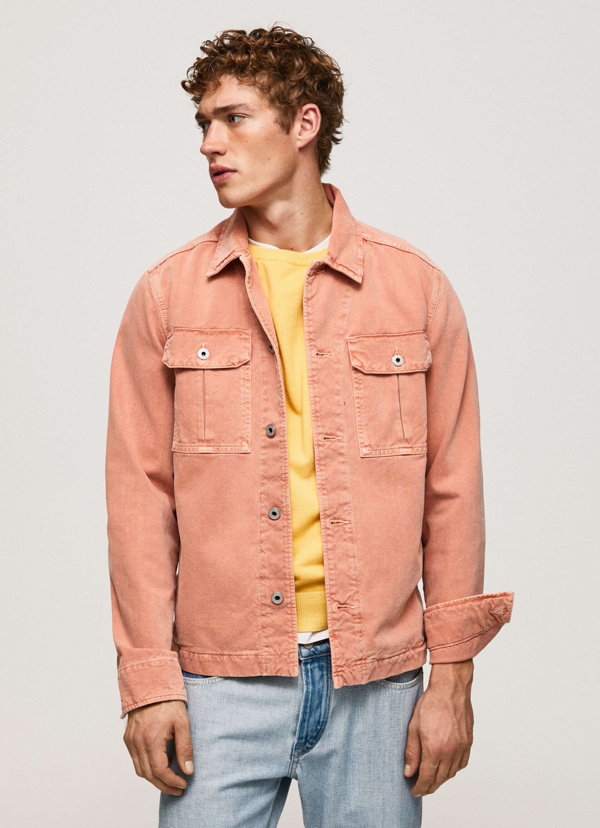 SOBRECAMISA DENIM BAILEY RELAXED - squash orange
