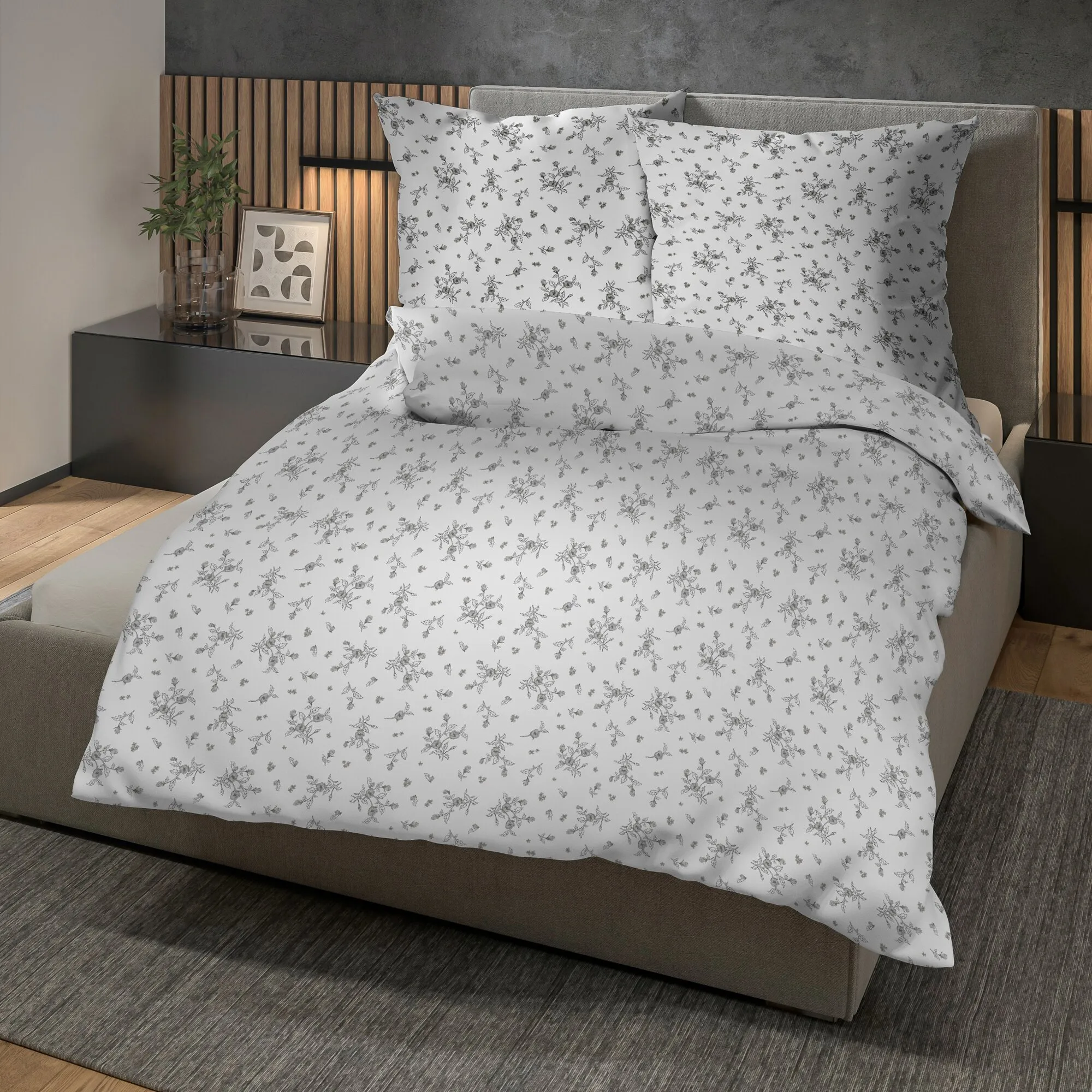 Baumwoll-Bettwäsche in verschiedenen Designs