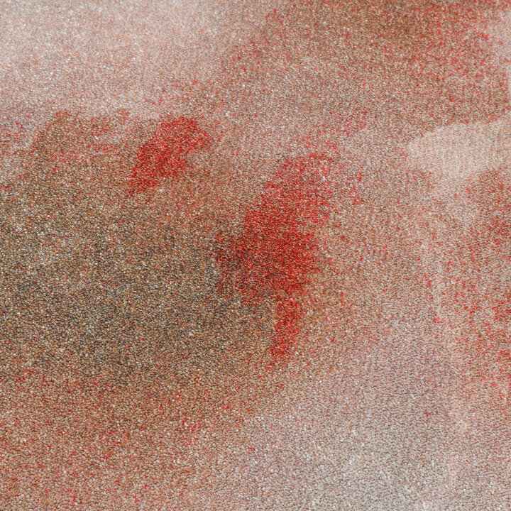 Rond design vloerkleed - Lunara Rood