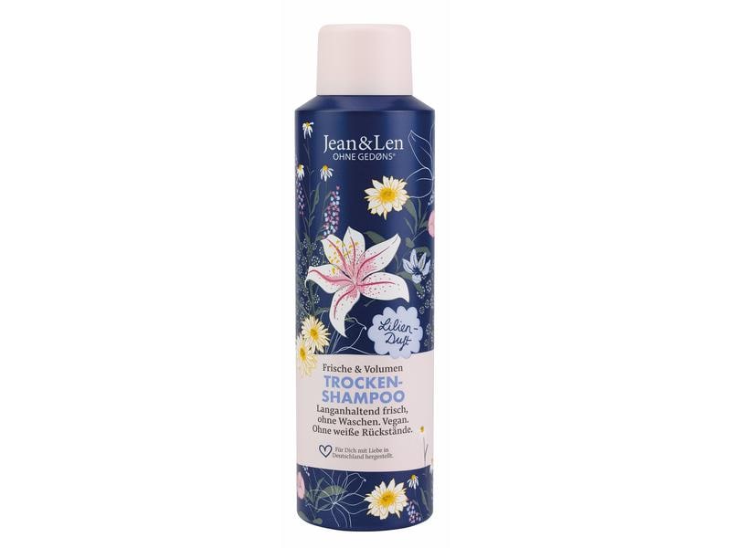 Jean & Len Trockenshampoo Bambus und Lilie 200 ml Natürliches Trockenshampoo verleiht langanhaltende Frische